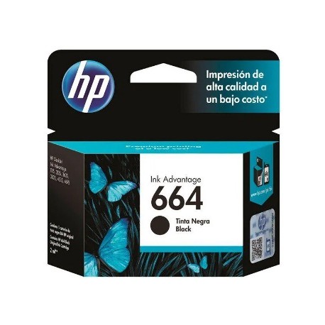 Cartucho de tinta hp 664 original preto