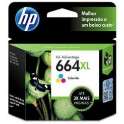 Cartucho de tinta hp 664 original colorido XL